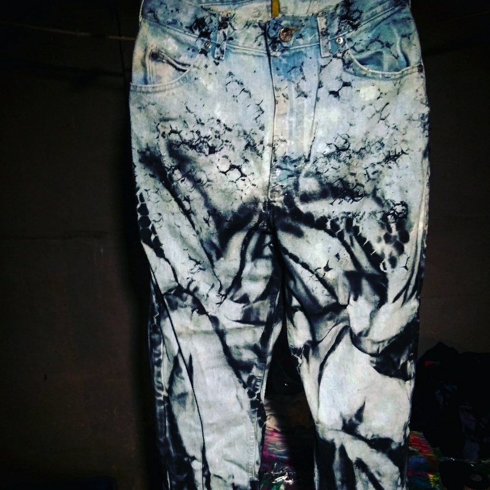 Custom hand dyed jeans pick any design